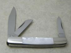 Fight'n Rooster Pearl Stockman Knife The Invisible Empire Knights of the KKK c.1981
