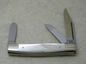 Fightn Rooster Germany Pearl quotThe Captains Roosterquot Stockman Knife 