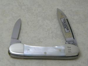 Battle Axe Brand Hickey & Shouse Germany Pearl Comanche Canoe Knife