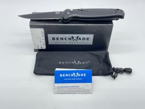 BENCHMADE USA 4300BK Black Coated 154CM G10 Button Lock CLA Auto w/ OMP BOX