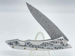 J.A. HARKINS Bruce Shaw Engraved Alpha Captain America Trap Door Automatic