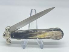 PICKLOCK PAT HAVLIN Custom Genuine Buffalo Horn Switchblade Automatic