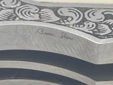 J.A. HARKINS Bruce Shaw Engraved Omega Mammoth Fossil Trap Door Automatic