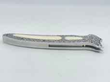 J.A. HARKINS Bruce Shaw Engraved Omega Mammoth Fossil Trap Door Automatic