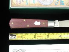 Dollar Knife Co. Smooth Blood Wood with White Shield Jack Knife NIB from Cooper Cutlery USA BW-WS