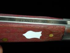 Dollar Knife Co. Smooth Blood Wood with White Shield Jack Knife NIB from Cooper Cutlery USA BW-WS