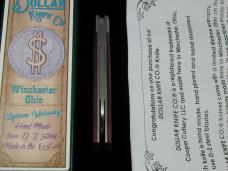 Dollar Knife Co. Smooth Blood Wood with White Shield Jack Knife NIB from Cooper Cutlery USA BW-WS