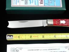 Cooper Cutlery Red Jigged Bone Razor Trapper Knife NIB Made in USA 5119RJBZ 2025