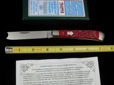 Cooper Cutlery Red Jigged Bone Razor Trapper Knife NIB Made in USA 5119RJBZ 2025