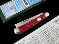 Cooper Cutlery Red Jigged Bone Razor Trapper Knife NIB Made in USA 5119RJBZ 2025
