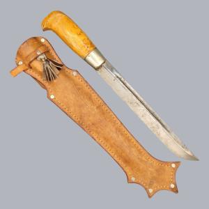 Vintage 1950s Finnish Iso-Ilves Lynx Puukko Knife by Marttiini Finland #8632