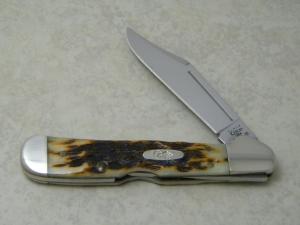 Case XX USA 10 Dot (2010) Amber Bone 61749L SS Mini Copperlock Knife 