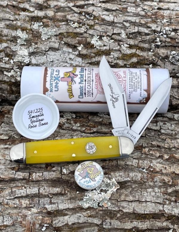 GEC NORTHFIELD ** 541225 SMOOTH YELLOW ROSE BONE JUMBO STOCKPEN JACK GEC NORTHFIELD ** 541225 SMOOTH YELLOW ROSE BONE JUMBO STOCKPEN JACK