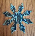1980's Frost Cutlery Japan 4" Dragon Throwing Star Camo