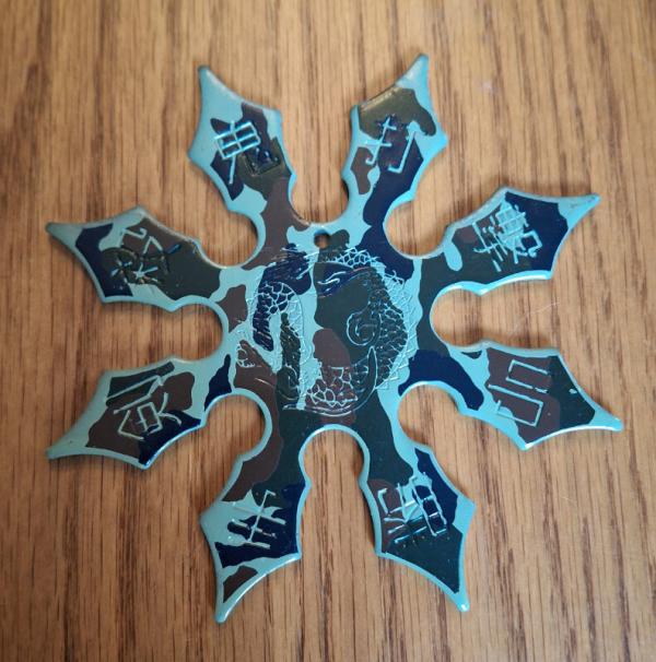 1980's Frost Cutlery Japan 4" Dragon Throwing Star Camo