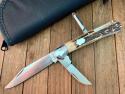 A.G.Russell Folding Hunter Sambar Stag Locking Main Blade Seki Japan Mid 1990’s