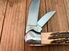 A.G.Russell Folding Hunter Sambar Stag Locking Main Blade Seki Japan Mid 1990’s