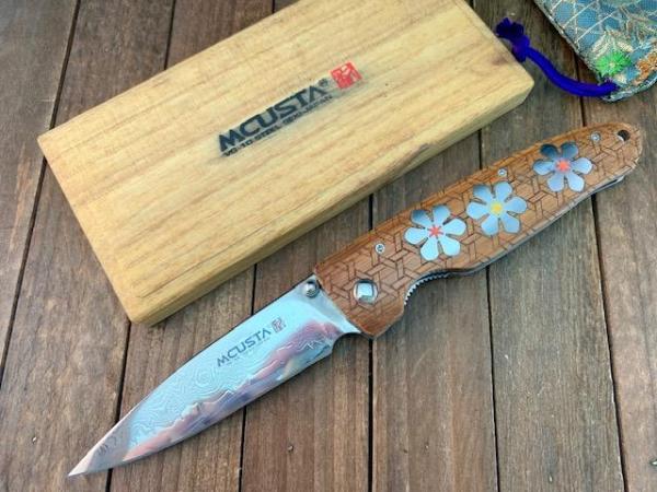 Mcusta Custom Premier Series Wood Inlayed with Metal Flowers VG-10 San Mai Blade Mcusta Custom Premier Series Wood Inlayed with Metal Flowers VG-10 San Mai Blade