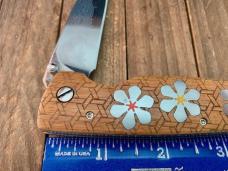 Mcusta Custom Premier Series Wood Inlayed with Metal Flowers VG-10 San Mai Blade