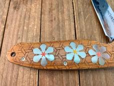 Mcusta Custom Premier Series Wood Inlayed with Metal Flowers VG-10 San Mai Blade