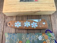 Mcusta Custom Premier Series Wood Inlayed with Metal Flowers VG-10 San Mai Blade