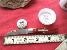 GEC Great Eastern Cutlery Tidioute Burnt Orange Sawcut Bone Wharncliffe Knife 220124