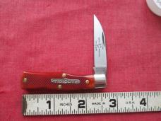 GEC Great Eastern Cutlery Tidioute Burnt Orange Sawcut Bone Wharncliffe Knife 220124