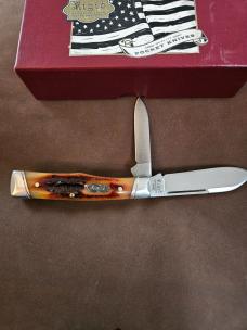 Ridged Amber Bone  Stag 