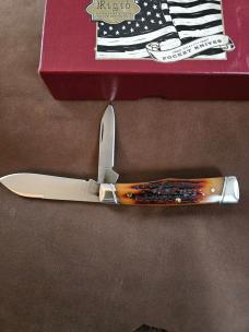 Ridged Amber Bone  Stag 