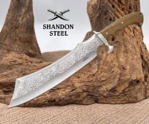 Hibben Master Bushcraft Machete 11.25" 1075HC Steel Blade Walnut Handle 5053