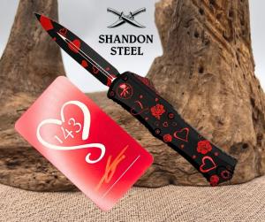 Microtech Knives Mini Hera Valentine's D/E M390MK Signature Series 1702M-1VNS
