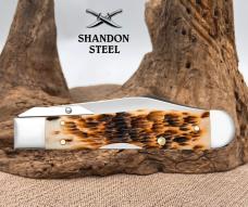 Case XX USA Cheetah Cub Amber Bone 611 1/2 New Vault Release 2026 (60177) Knife