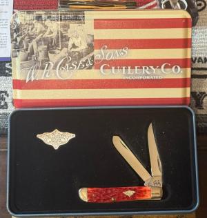 2004 CaseXX 6207 Mini Trapper Tested Red Rogers Jigged Bone w/Tin