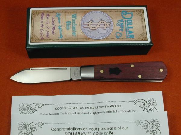 Dollar Knife Co. Smooth Blood Wood with Black Shield Jack Knife NIB from Cooper Cutlery USA BW-BLS Dollar Knife Co. Smooth Blood Wood with Black Shield Jack Knife NIB from Cooper Cutlery USA BW-BLS