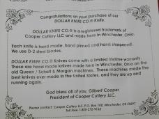 Dollar Knife Co. Smooth Blood Wood with Black Shield Jack Knife NIB from Cooper Cutlery USA BW-BLS