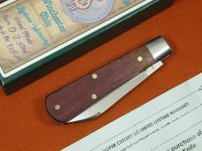 Dollar Knife Co. Smooth Blood Wood with Black Shield Jack Knife NIB from Cooper Cutlery USA BW-BLS