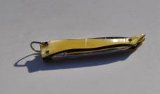 Leg Knife CEM Maniago Italy 1950s Factory Mint Pearl Celluloid 3 Functions Bail Mirror Polished 