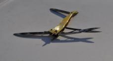 Leg Knife CEM Maniago Italy 1950s Factory Mint Pearl Celluloid 3 Functions Bail Mirror Polished 