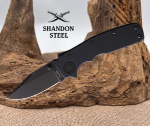 Demko Cub Folding Knife 2.5" CPM-20CV Steel Blade Black Anodized Aluminum Handle