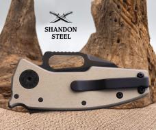 Demko Nano Shark Lock Stealth Gray Aluminum 19243 CPM-20CV Folding Pocket Knife