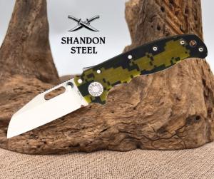 Demko AD20.5 Shark Lock S35VN Drop Point Camo G10 Handle Folding Pocketknife
