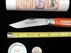 Great Eastern Cutlery GEC Smooth Ember Orange Micarta Texas Stogie Knife NIT 981226 Made In USA