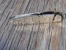 Bonsa Solingen Germany Hammered Handles Silver Plated 3 7/8" Closed, Mint 50s-60s Mirrored Finish