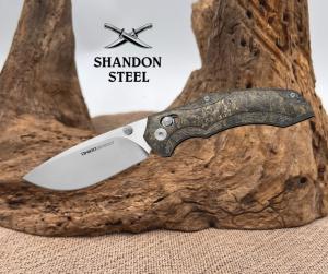 Viper Oniro Crossbar Lock Gold Carbon Fiber Folding MagnaCut PocketKnife 6014FCG
