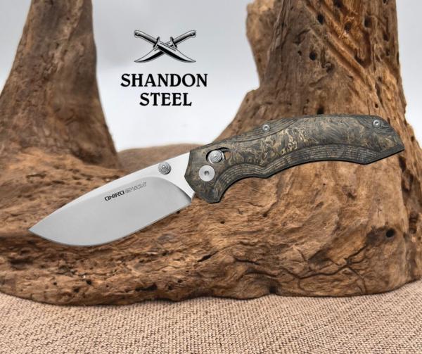 Viper Oniro Crossbar Lock Gold Carbon Fiber Folding MagnaCut PocketKnife 6014FCG Viper Oniro Crossbar Lock Gold Carbon Fiber Folding MagnaCut PocketKnife 6014FCG