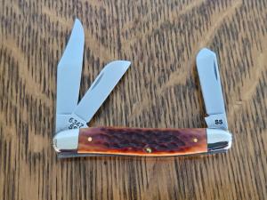 Case XX USA 6347 SH SP SSP 3 Blade Bone Handle Stockman Knife 3 dot (1998 box)