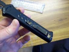 Paragon ATKO 10 ATS-34 OTF with Blued Blade, safety, side cocker Long Discontinued & UNUSED!
