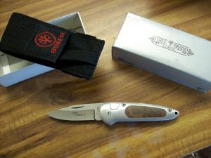 Boker Top lock ll Automatic Thuya Wood Inserts Very Fast W/Sheath & Box UNUSED!