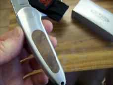 Boker Top lock ll Automatic Thuya Wood Inserts Very Fast W/Sheath & Box UNUSED!