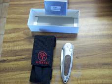 Boker Top lock ll Automatic Thuya Wood Inserts Very Fast W/Sheath & Box UNUSED!